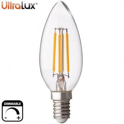 Λάμπα LED Κερί 4W E14 230V 400lm Ντιμαριζόμενη 4200K Λευκό Φως Ημέρας LFC41442D